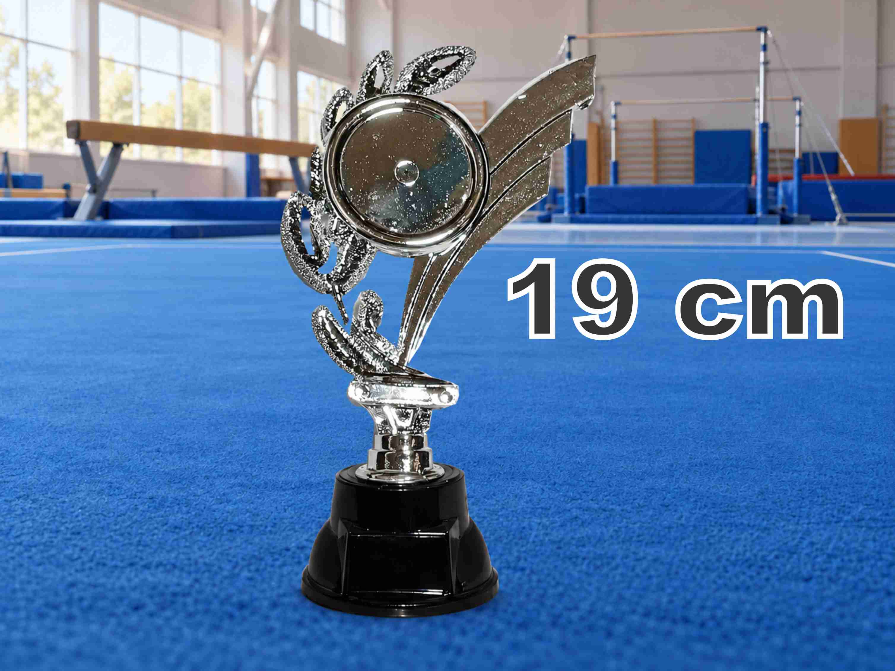 TROFEO VICTORIA PORTA CENTRO 19 CM Alt. PLATA
