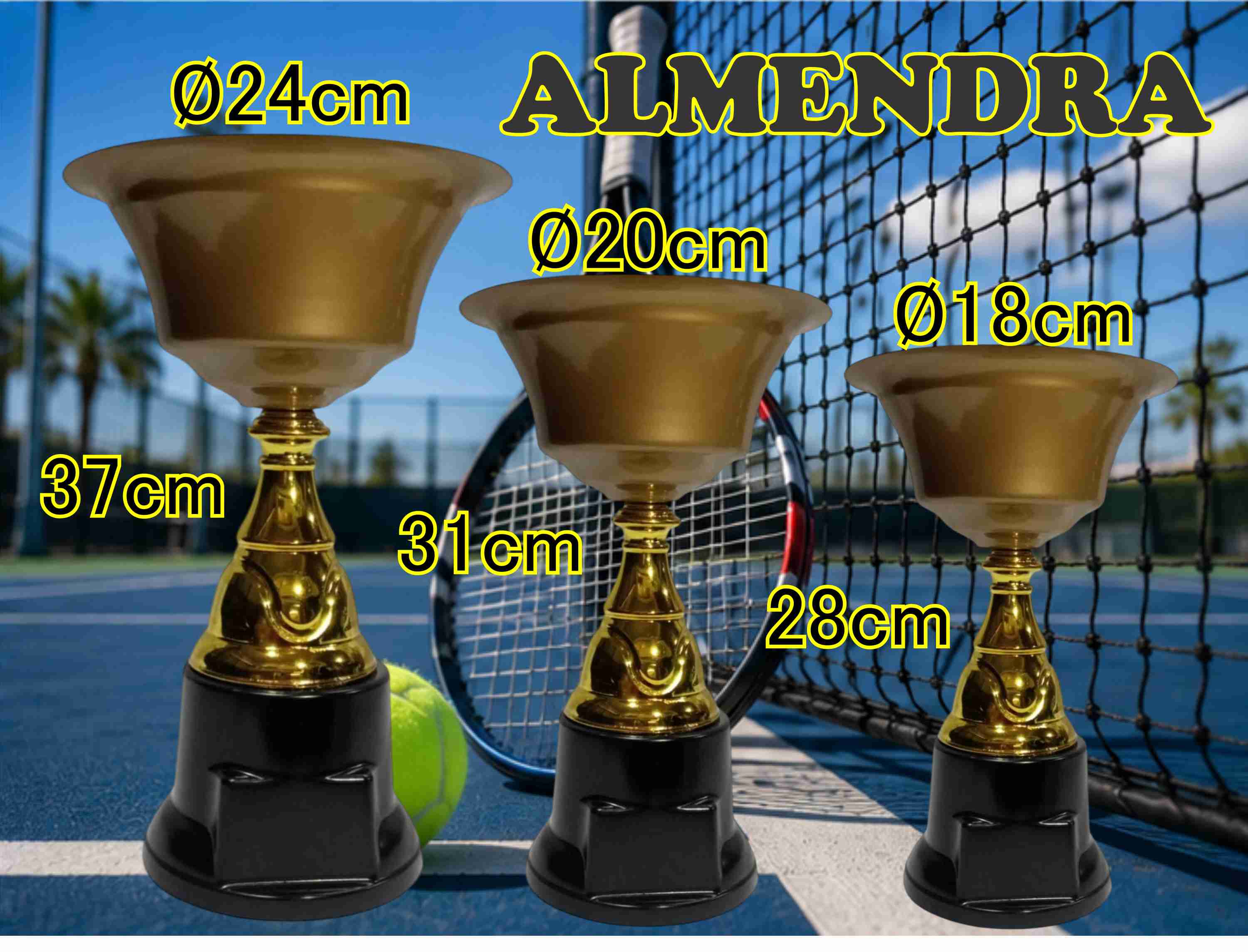 KC3710 COMBO ALMENDRA 37cm Ø24 - 31cm Ø20 - 28cm Ø18 cm