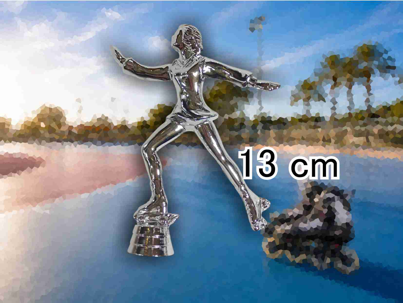 AAP13 ALEGORIA PATINADORA 13 CM PLATA