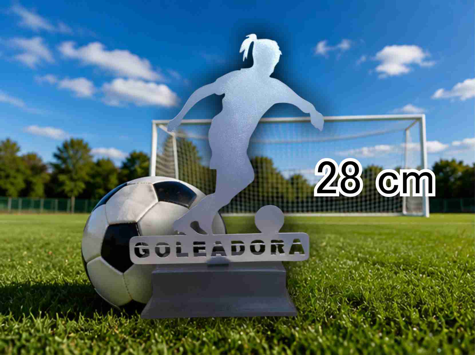 K4303 GOLEADOR 28 CM METALICA PLATA