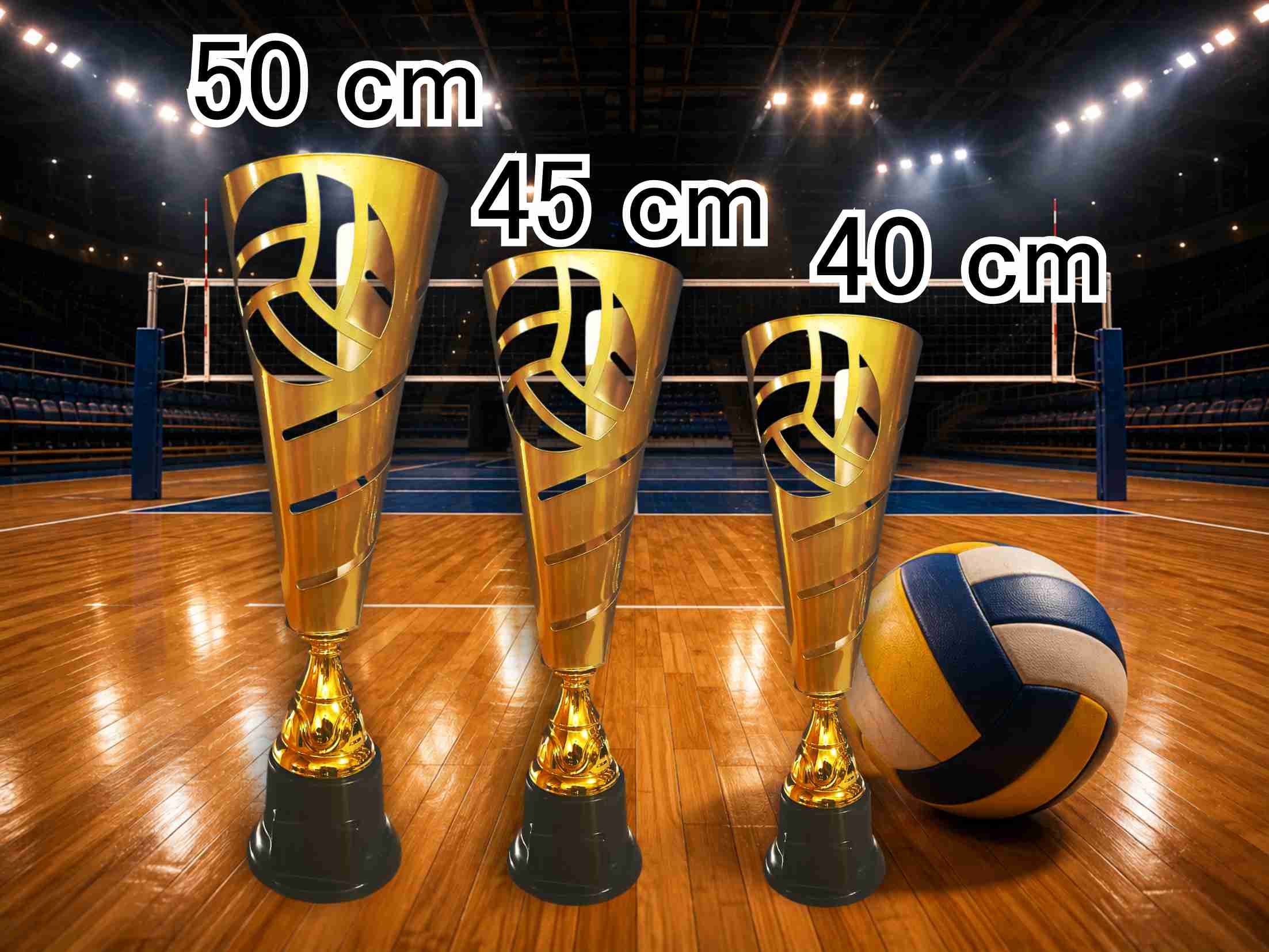 KC4482 COMBO COPA LASER VOLEY METALICAS DORADAS