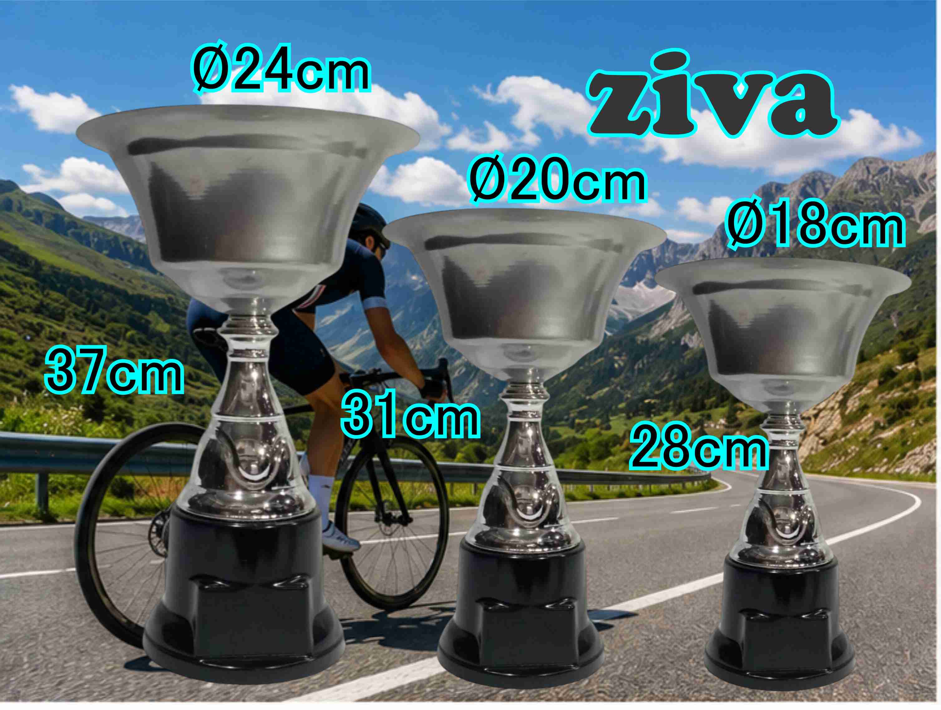 COMBO ZIVA - 37cm Ø24 - 31cm Ø20 - 28cm Ø18 cm