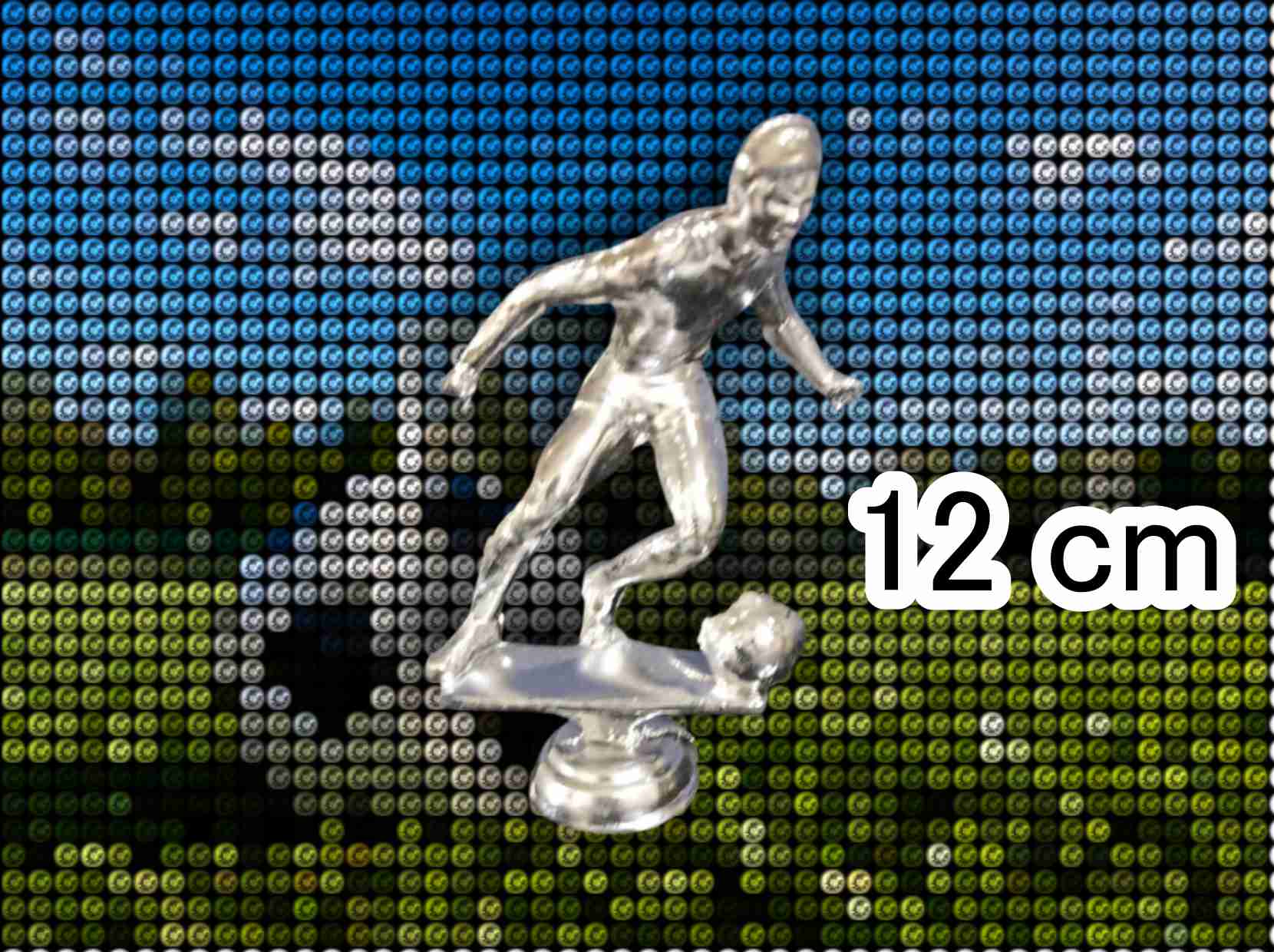 ALEGORIA FUTBOL GAMBETA 12 cm PLATA