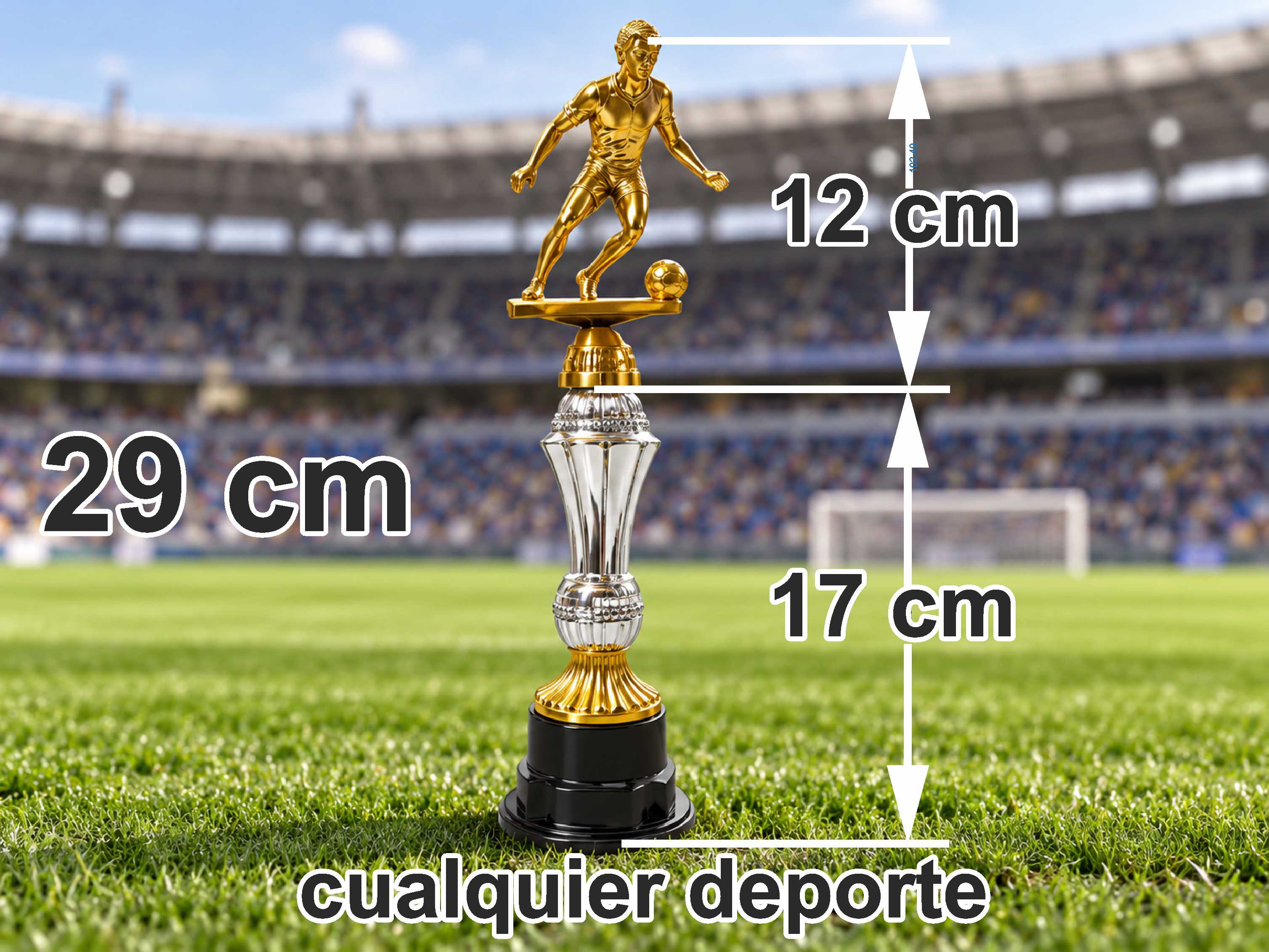 TROFEO CUALQUIER DEPORTE  17cm +alt.aleg.(aleg.no incluida)