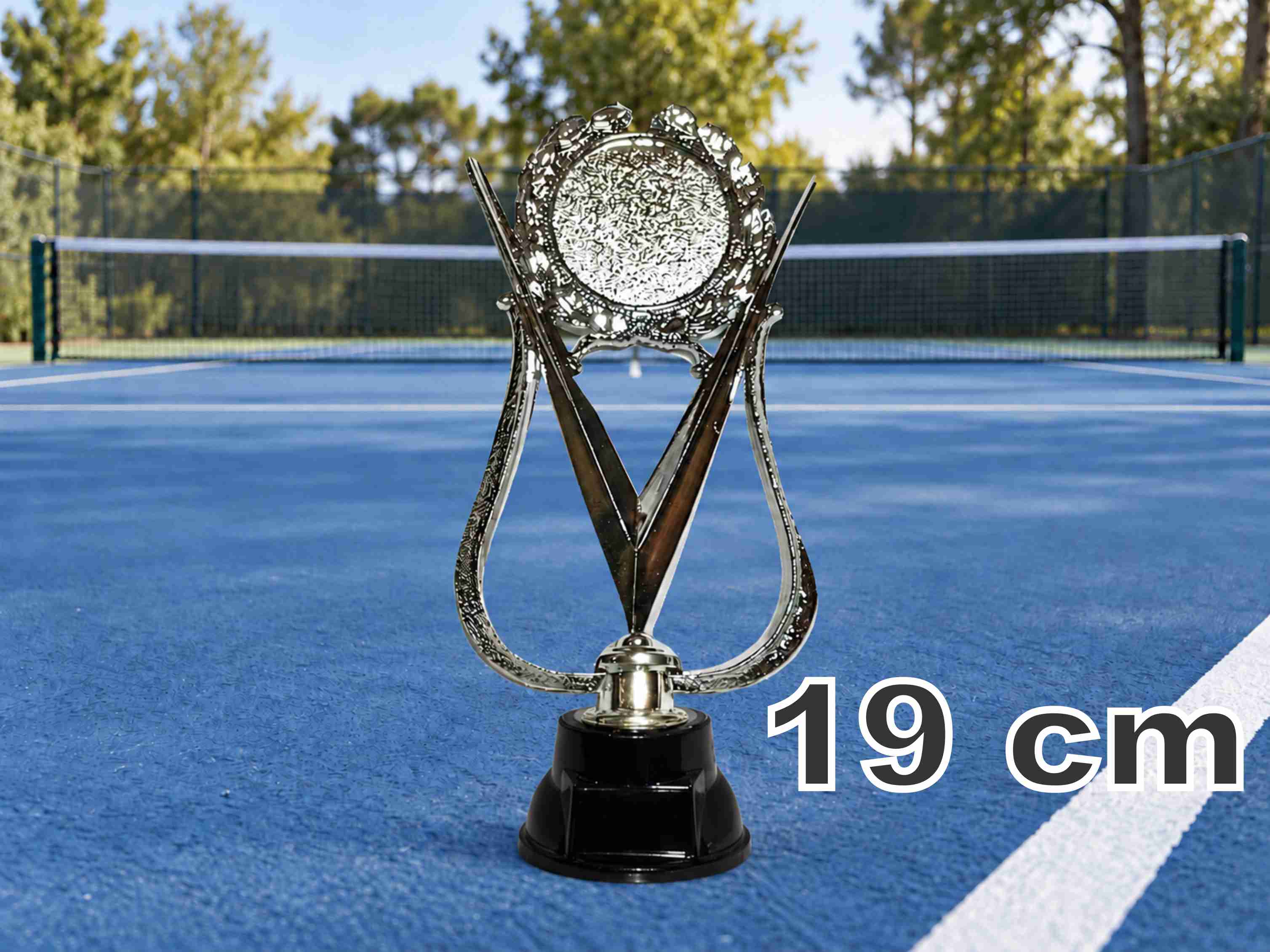 TROFEO VICTORIA PORTA CENTRO 19 CM Alt. PLATA