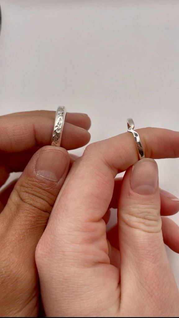 Handcrafted silver signet ring