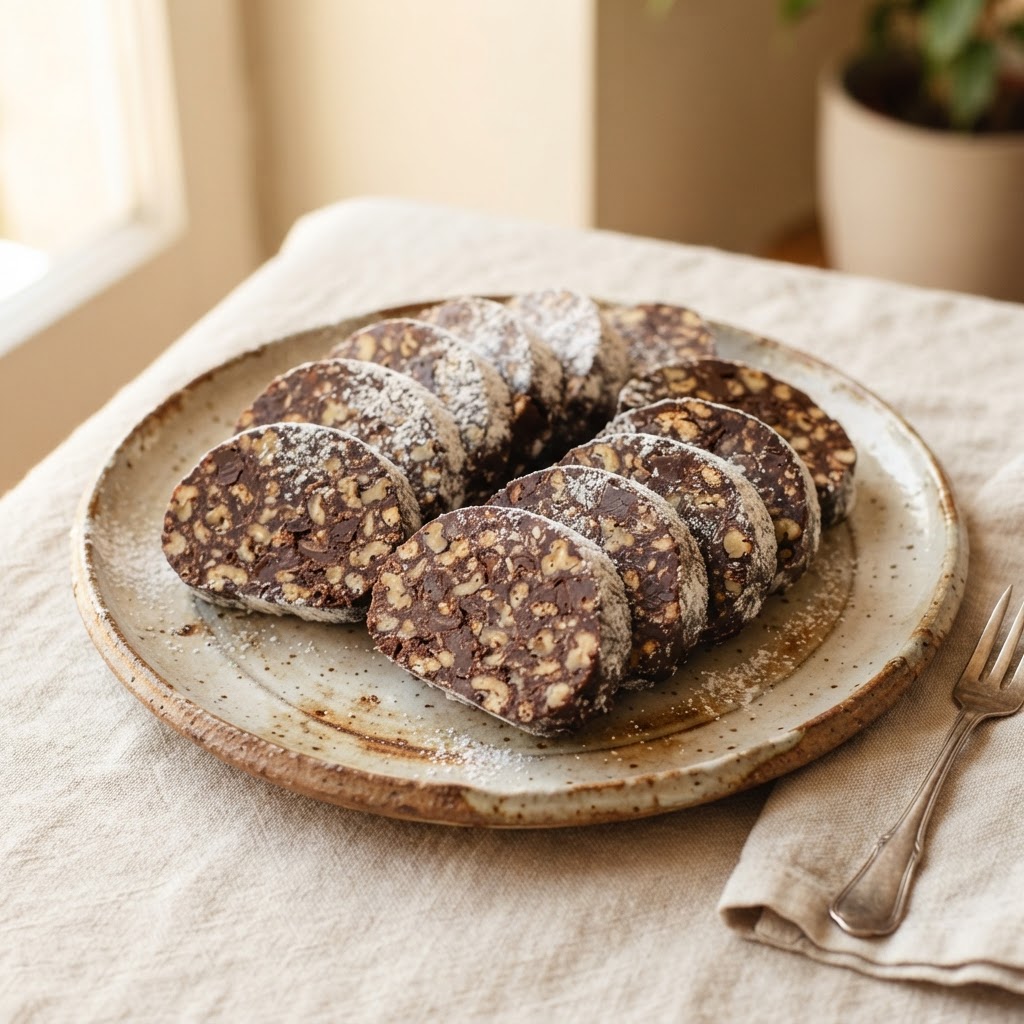 Salame de Chocolate com Nozes