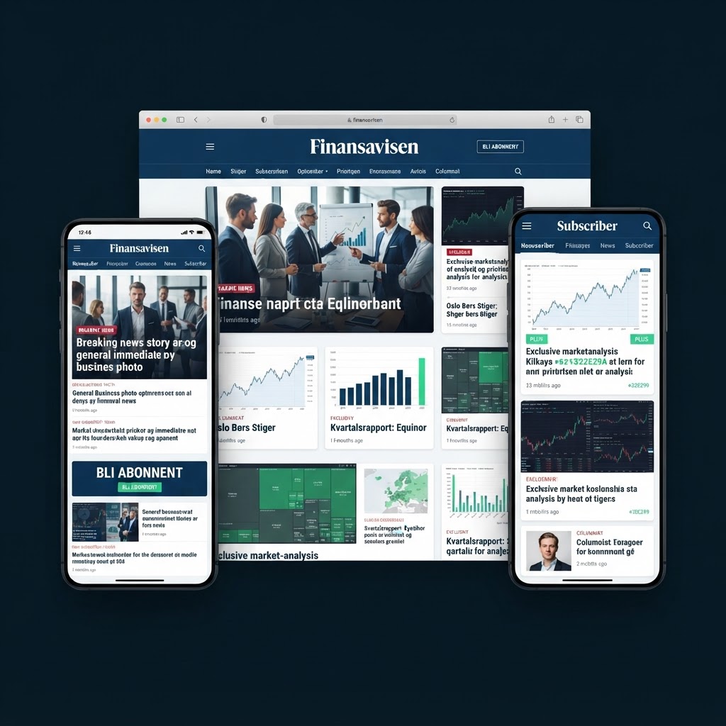 Finansavisen homepages tailored for different readers
