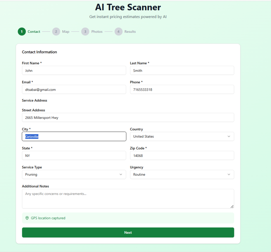 Step 1: Customer Details
