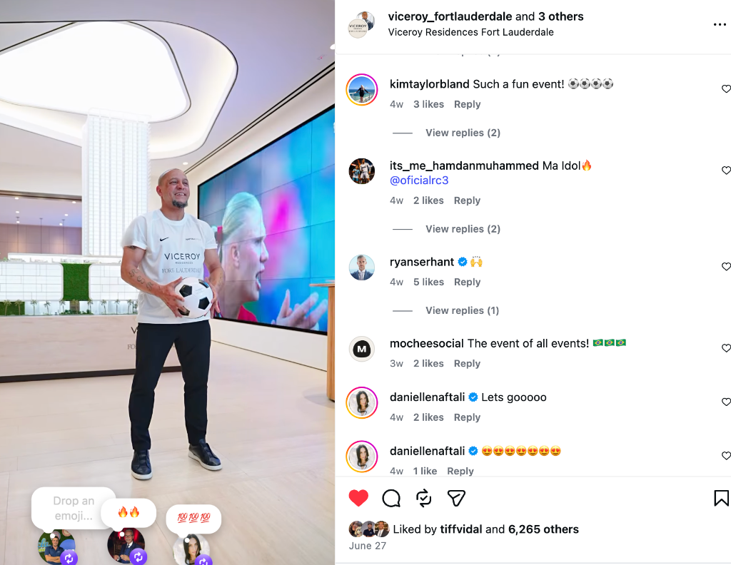 Viceroy Residences Fort Lauderdale — Instagram feature