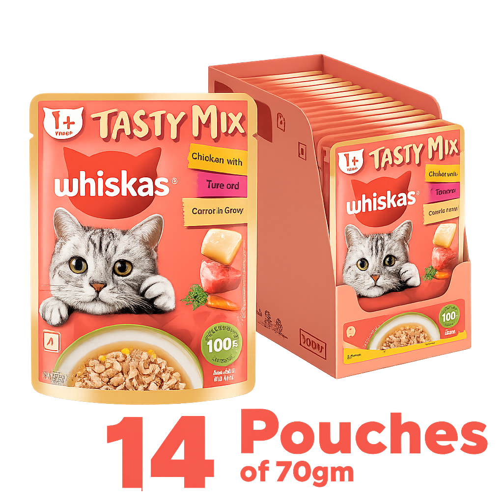 Purepet Adult Dry Cat Food 1 kg Pack | Ocean Fish Flavour | Hair Ball Protection | Heart Care | Skin Health | Taurine for Healthy Heart