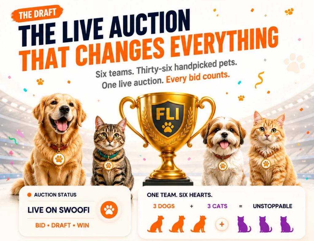 The Draft — FLI live auction with pets and the golden trophy