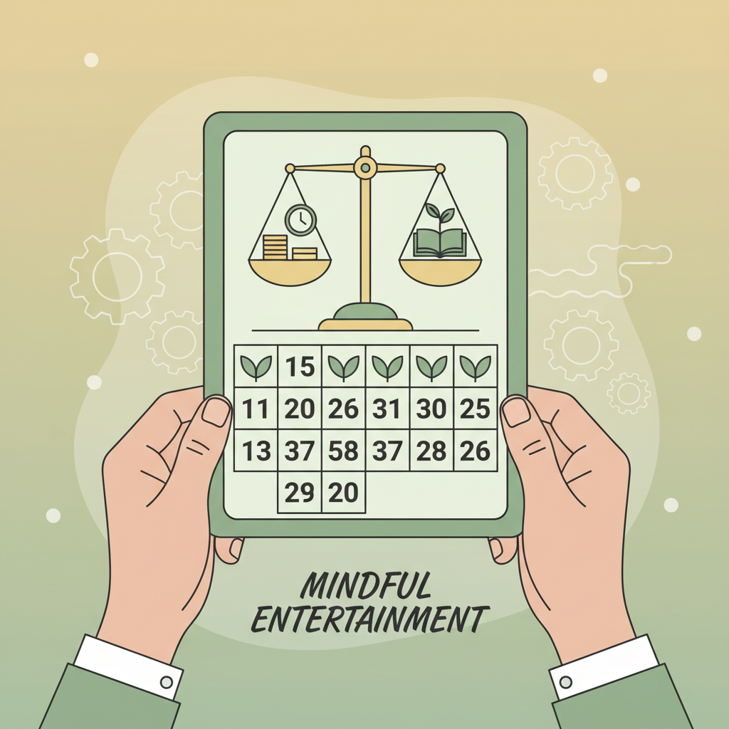 Concepto de juego responsable en bingo con equilibrio y control, persona sosteniendo cartón de bingo con serenidad
