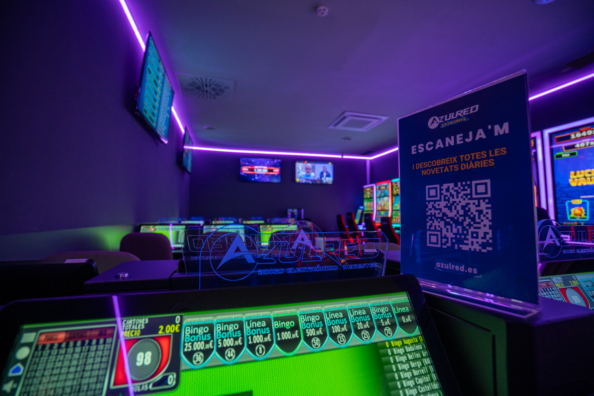 Terminal de bingo electrónico del Bingo Augusta con premios bonus