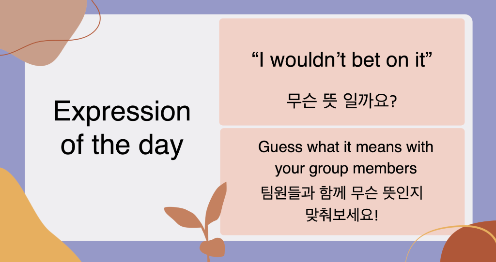 Expression of the day 2