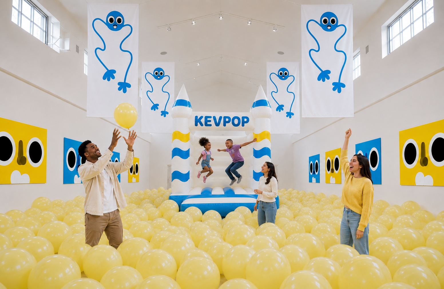 KEVPOP immersive installation mockup for ABV Gallery