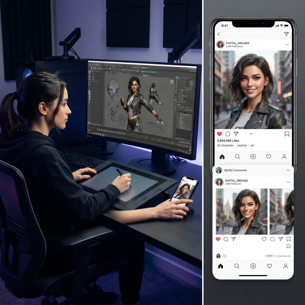 Virtual creators allow for pixel perfect brand representation and controlled messaging.