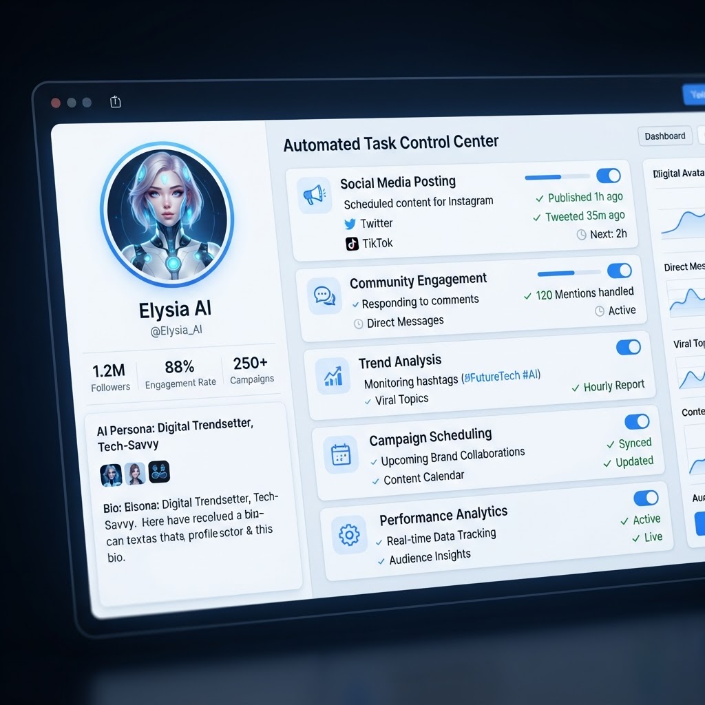 Automated systems allow your AI influencer to engage with audiences twenty four hours a day.