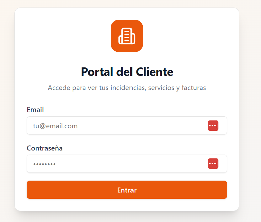 Portal del cliente SBA Informática