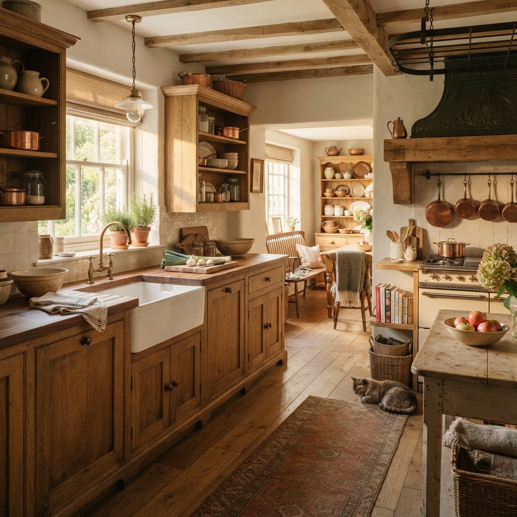 Landelijke keuken in warm hout — Lokeren