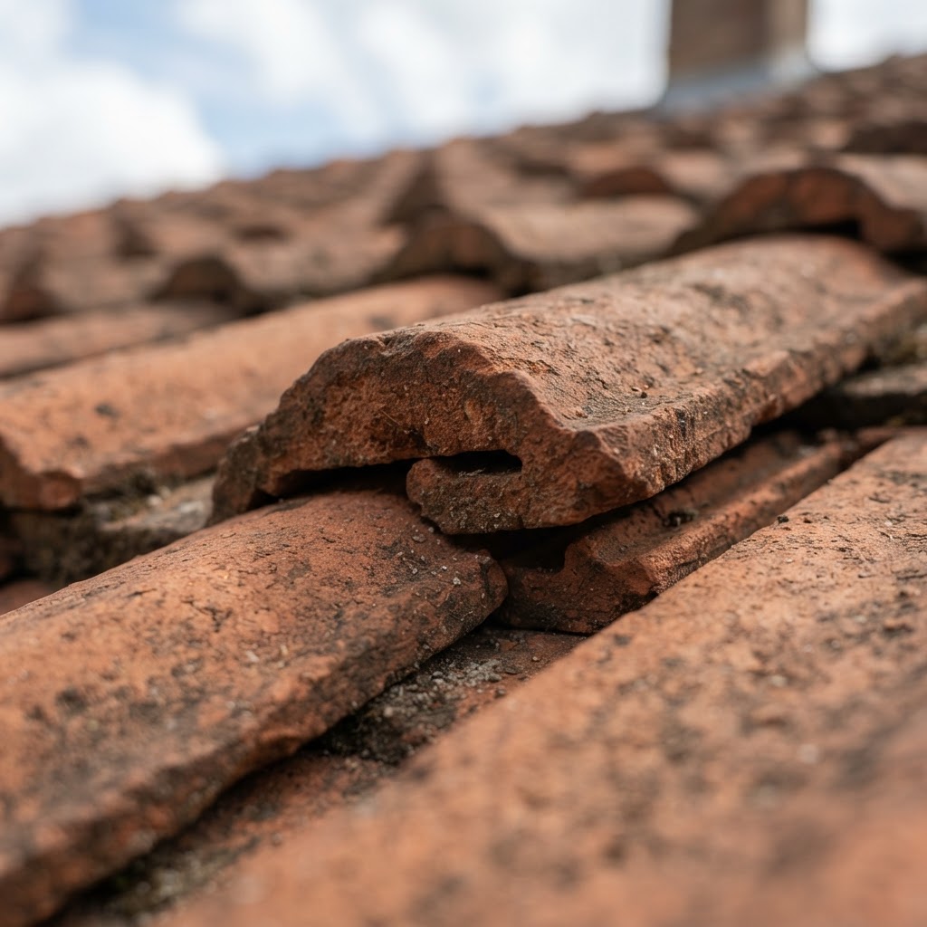 Dakpannen detail — Wetteren