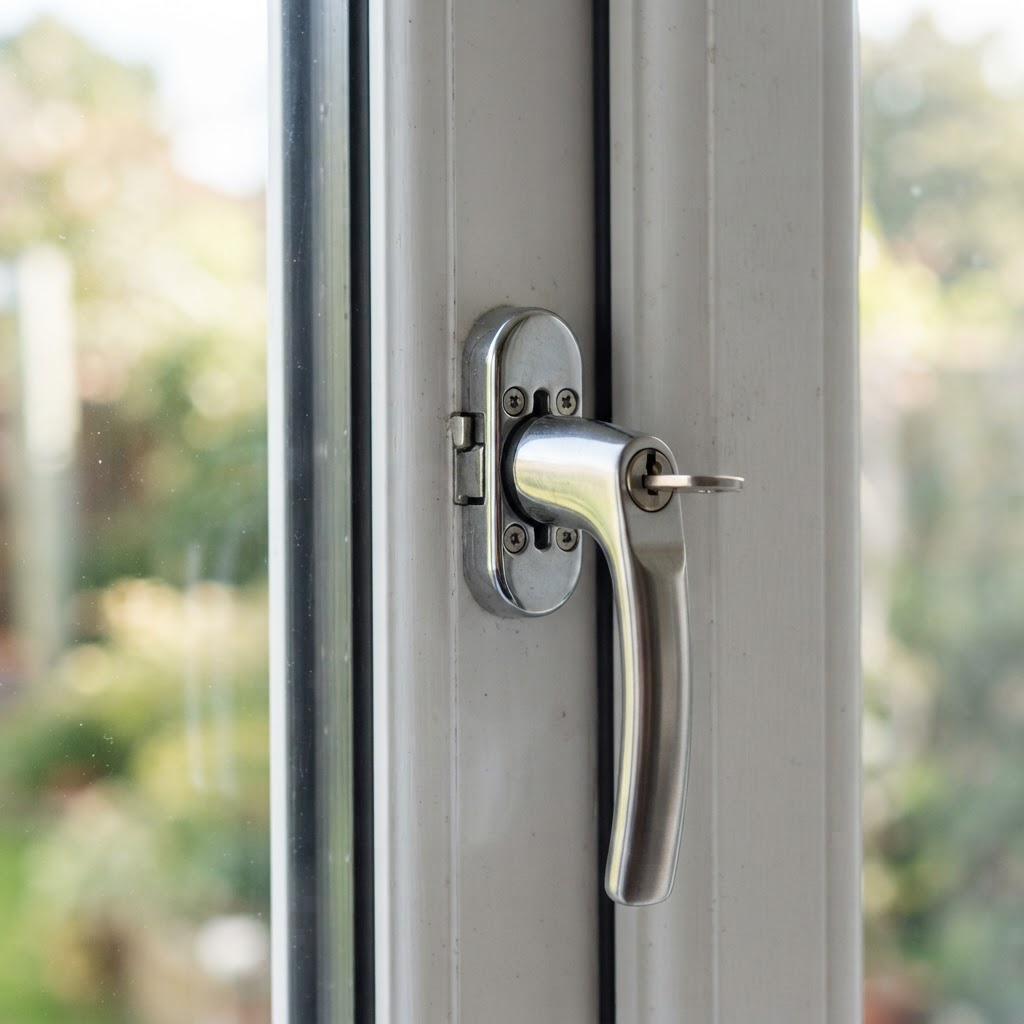 Raamafwerking handgreep detail — Wetteren