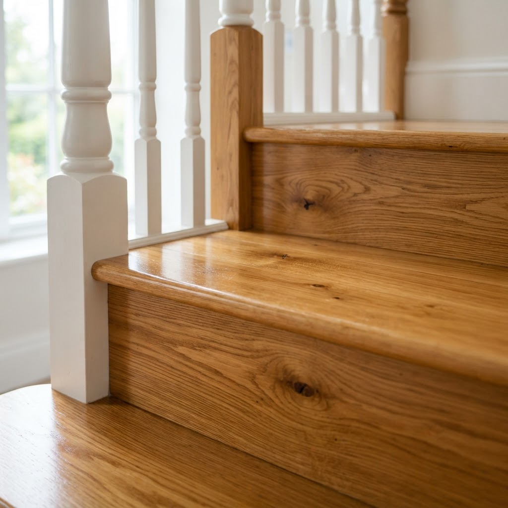 Houten trap treden