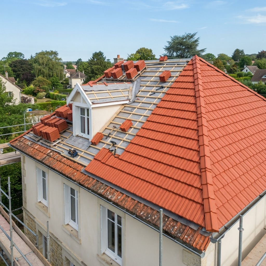 Dakrenovatie tijdens project — Lokeren