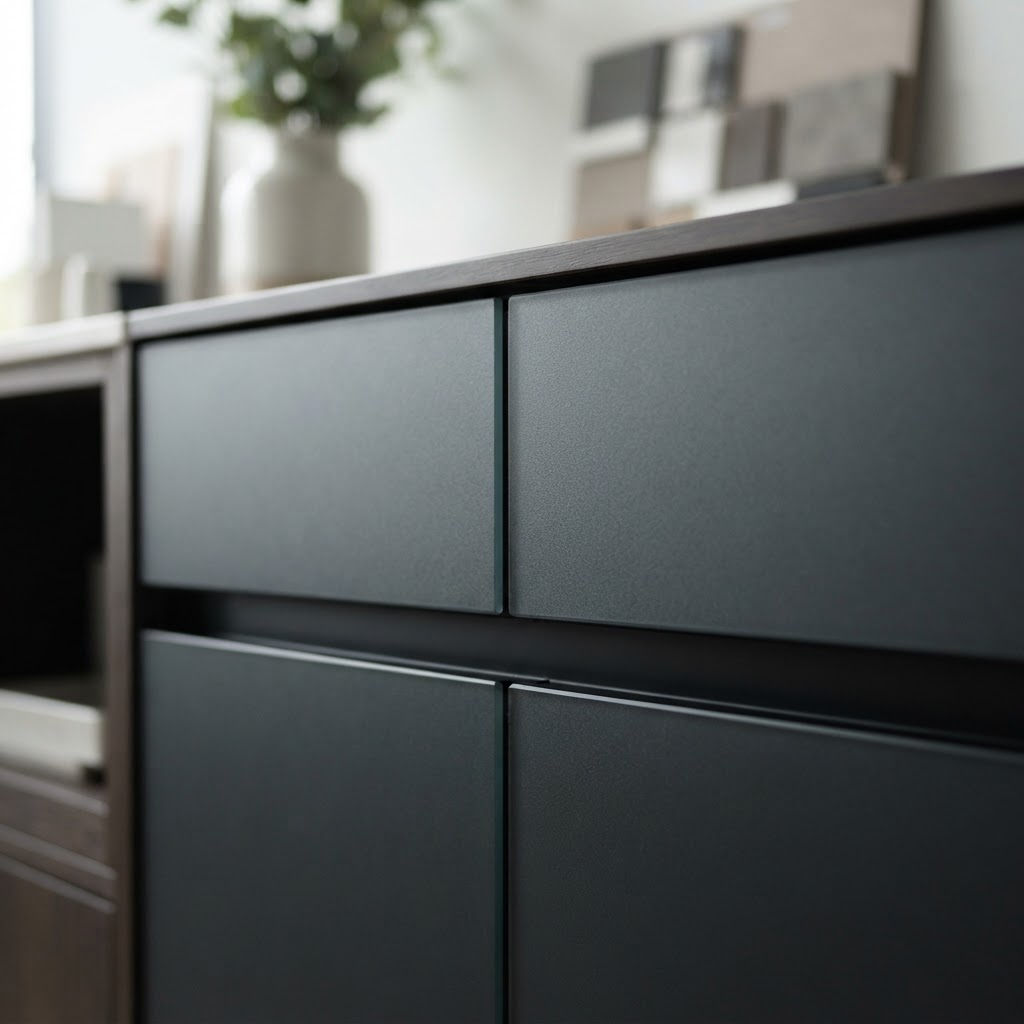 Mat glas fronts