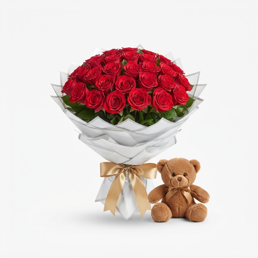 Romantic Red · 30 stems