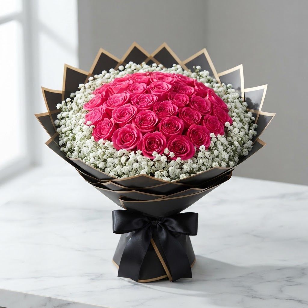 Hot Pink · 30 stems