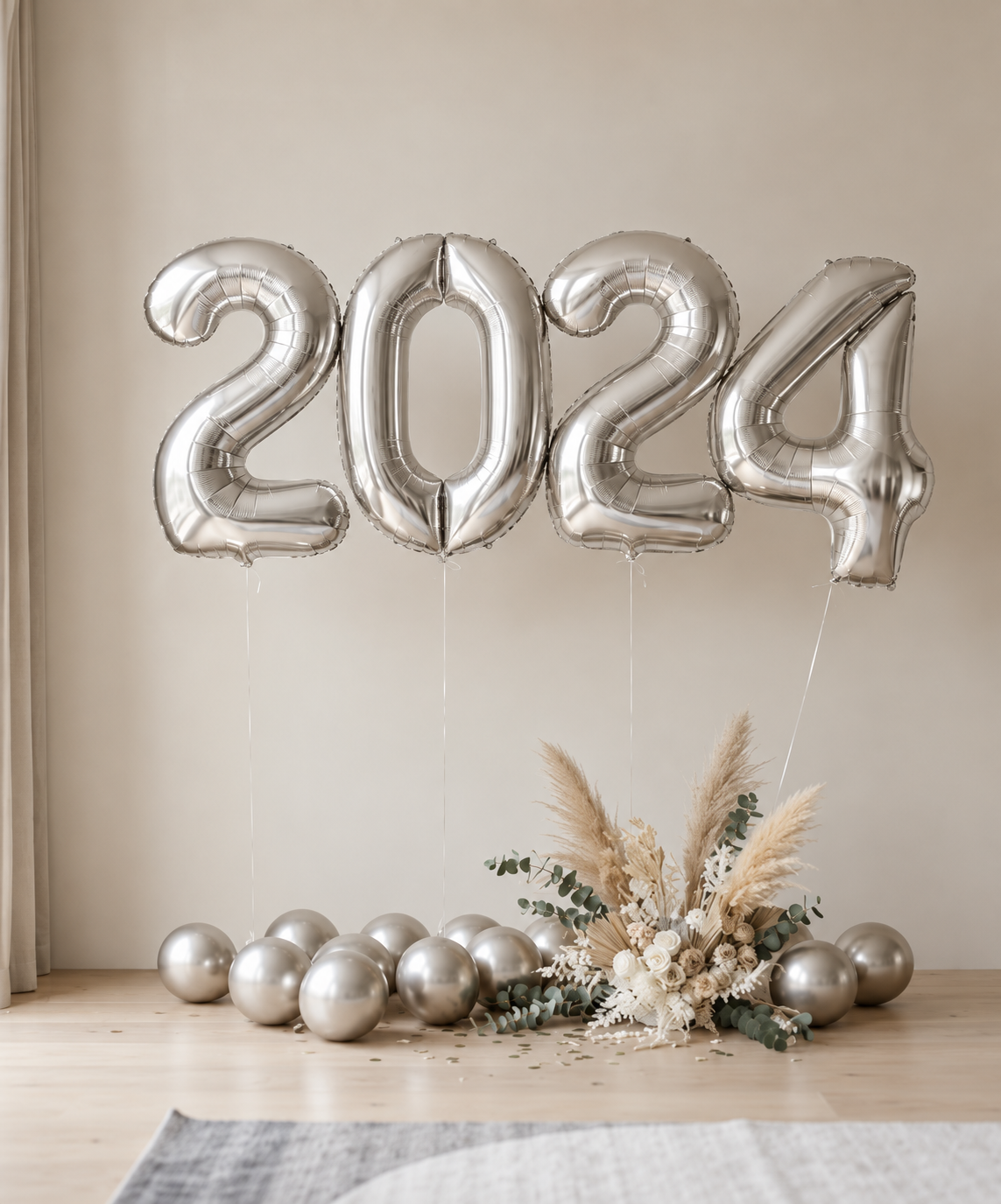 Silver Foil Number Balloon