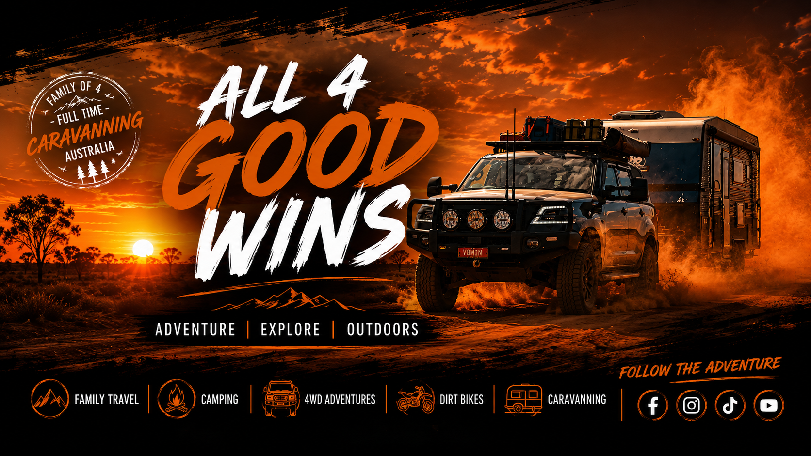 All 4 Good Wins outback sunset