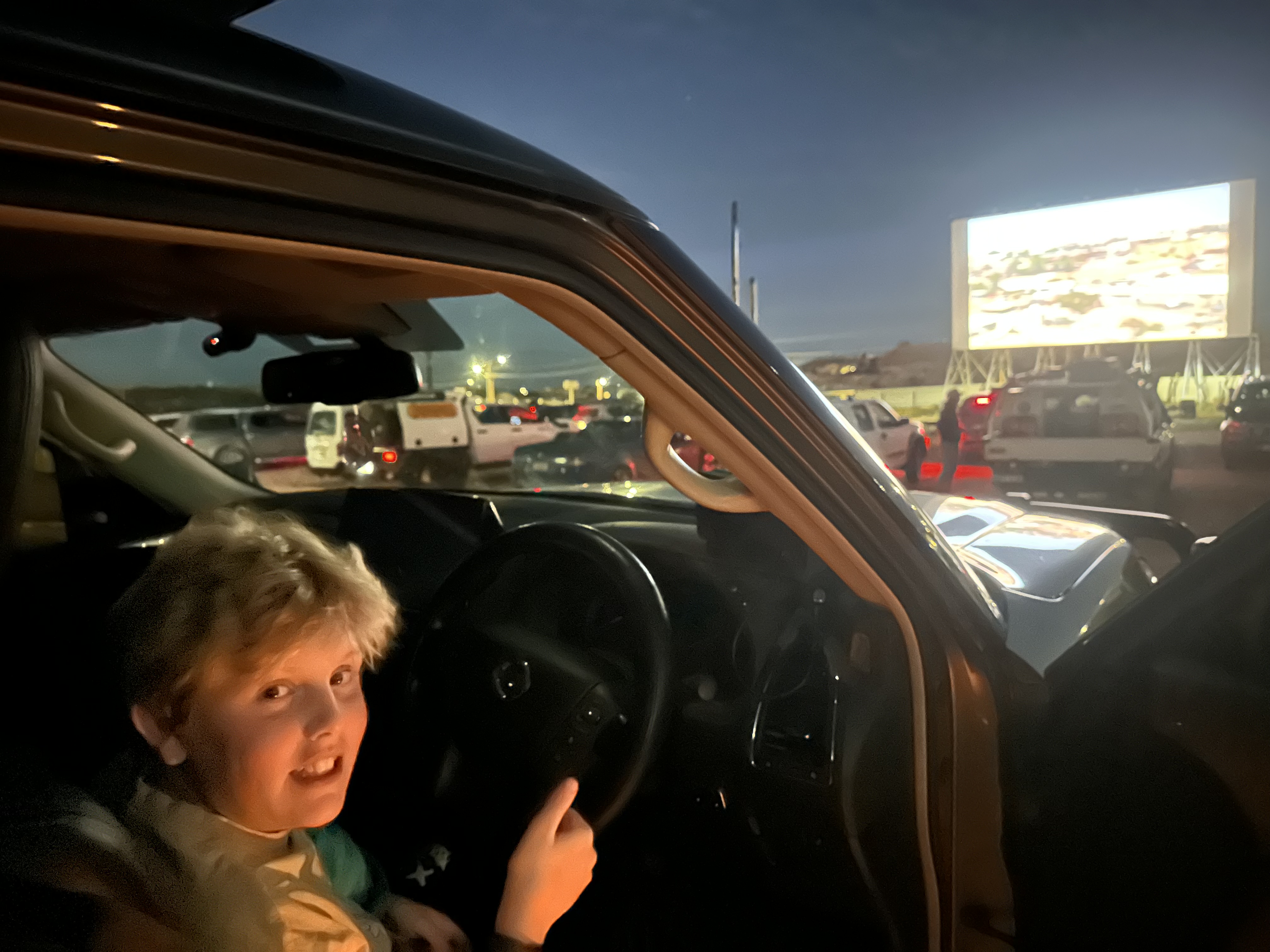 Movie night at the drive-in