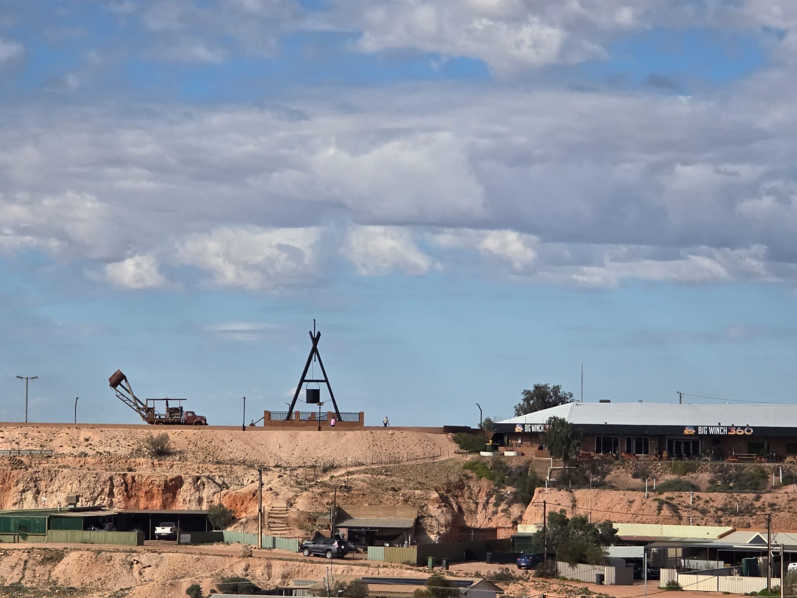 The Big Winch looking out across Coober Pedy