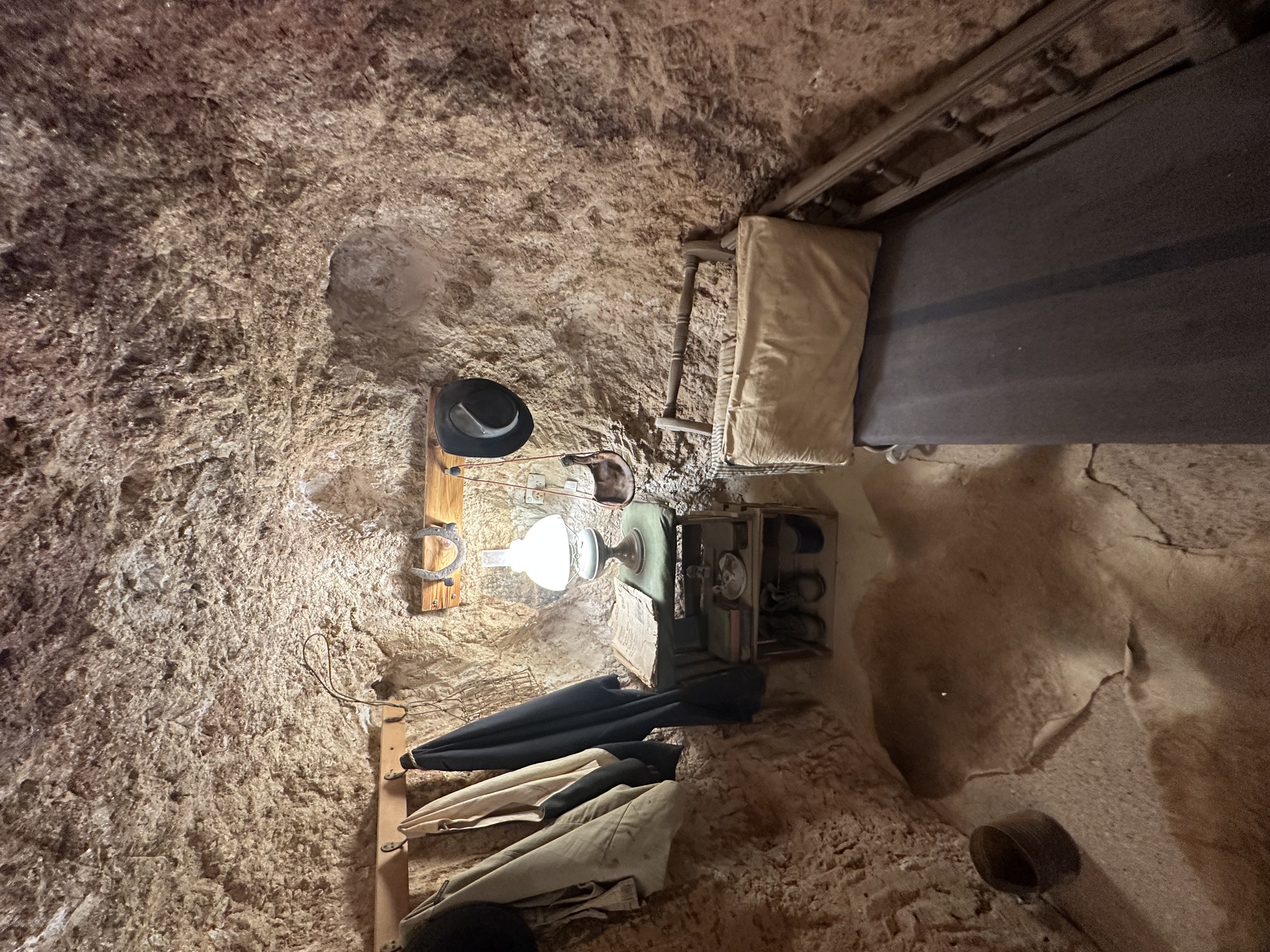 An old underground living space, just as early miners left it