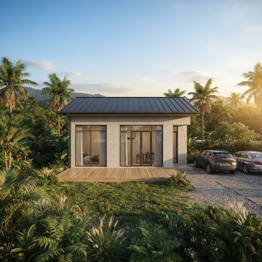 Pacific Horizon Villa — AI-generated architectural render