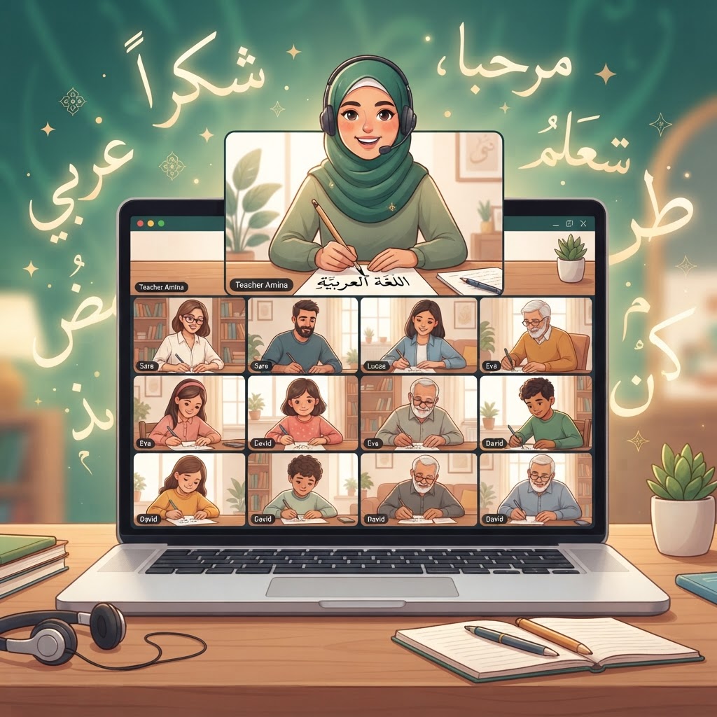 Cours d'arabe en ligne avec Madrasti