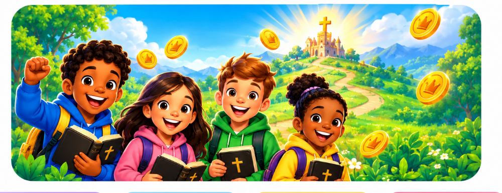 Children holding Bibles