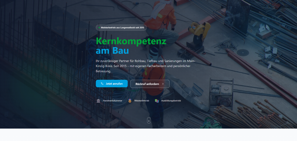 Screenshot SP Bau GmbH