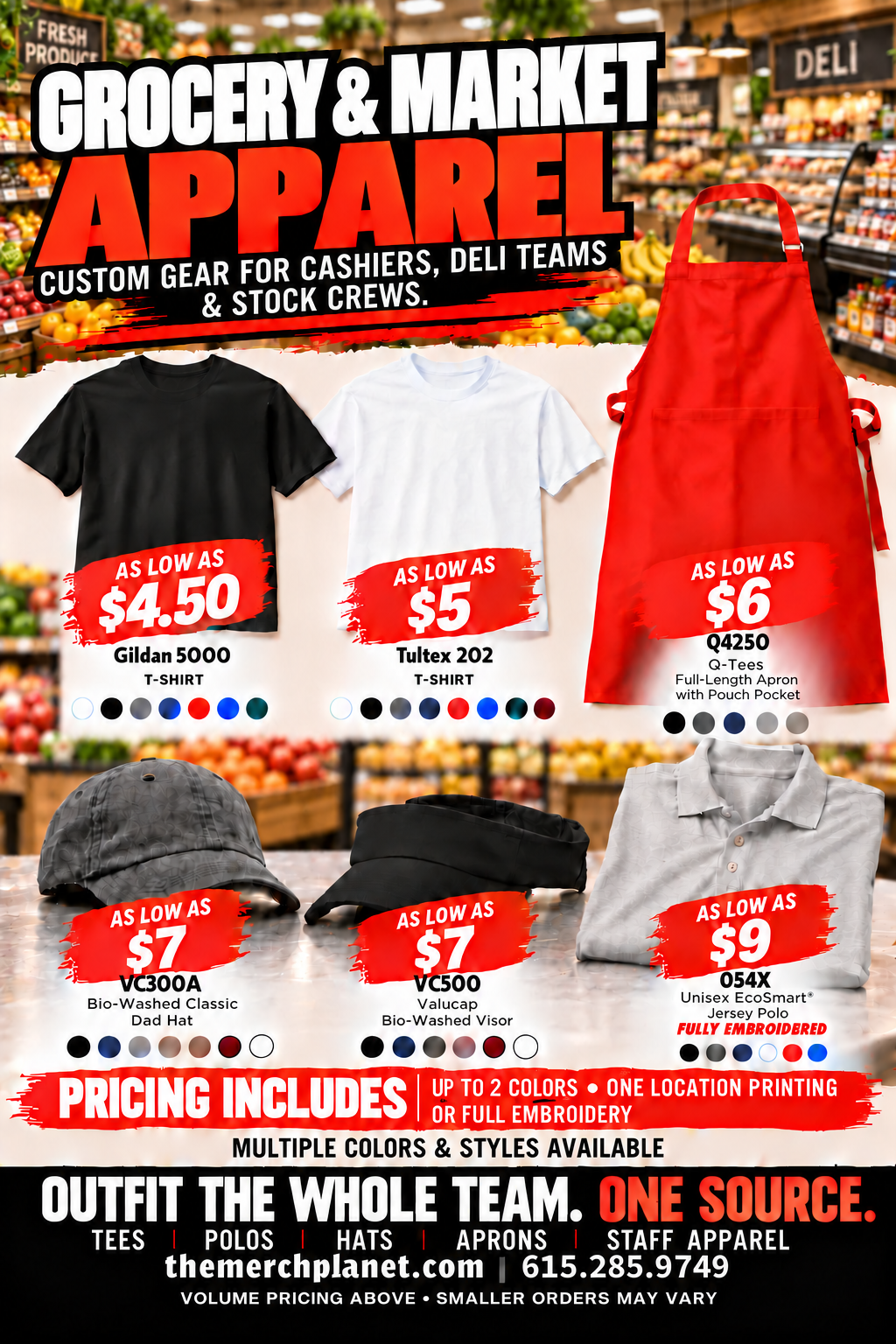 Grocery & Market Apparel — Flyer