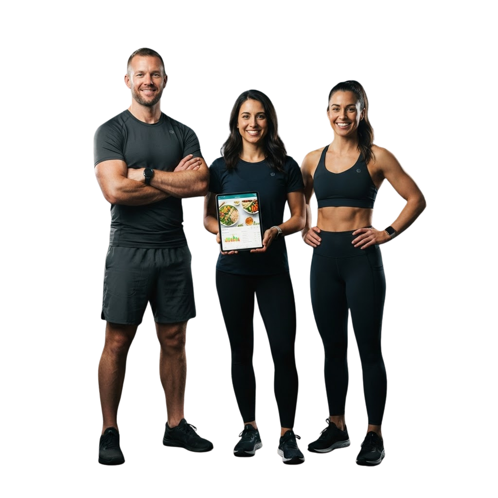 Deux coachs sportifs et une nutritionniste MyCoachFit
