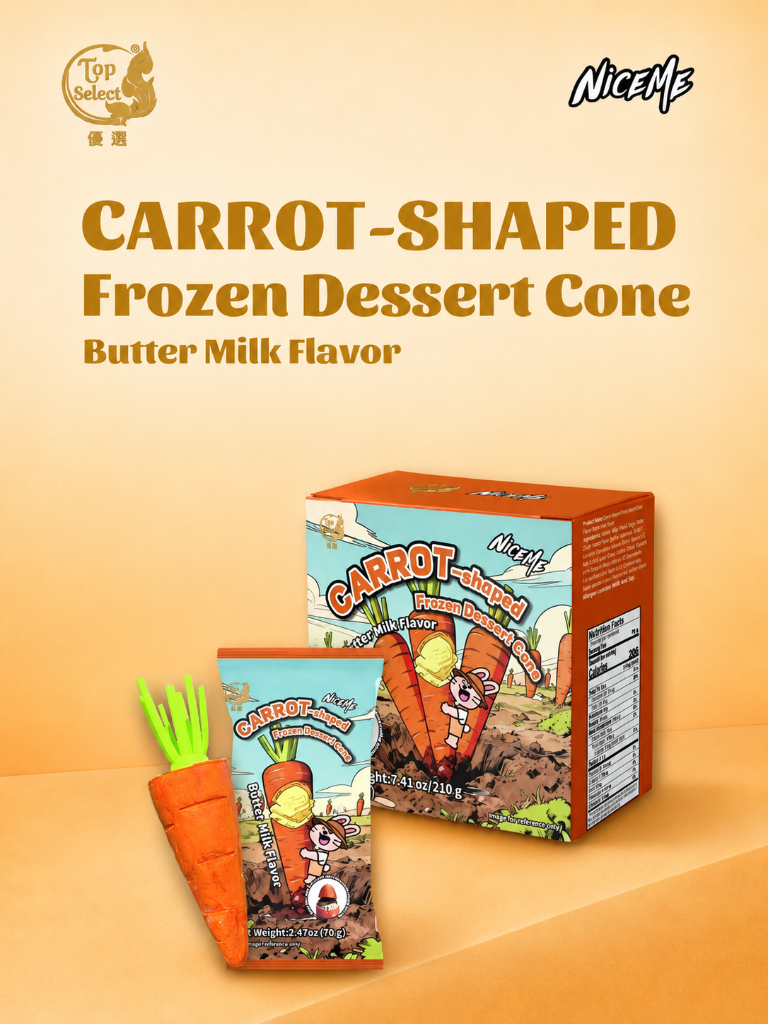NiceMe Carrot-Shaped Frozen Dessert Cone | TA Trading LLC NiceMe Carrot-Shaped Frozen Dessert Cone β Butter Milk wholesale distributor USA
