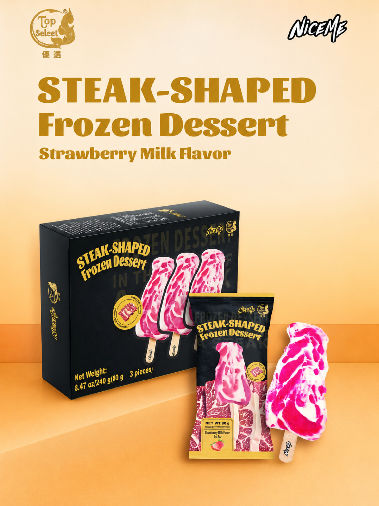 NiceMe Steak-Shaped Frozen Dessert | TA Trading LLC NiceMe Steak-Shaped Frozen Dessert β Strawberry Milk wholesale distributor USA