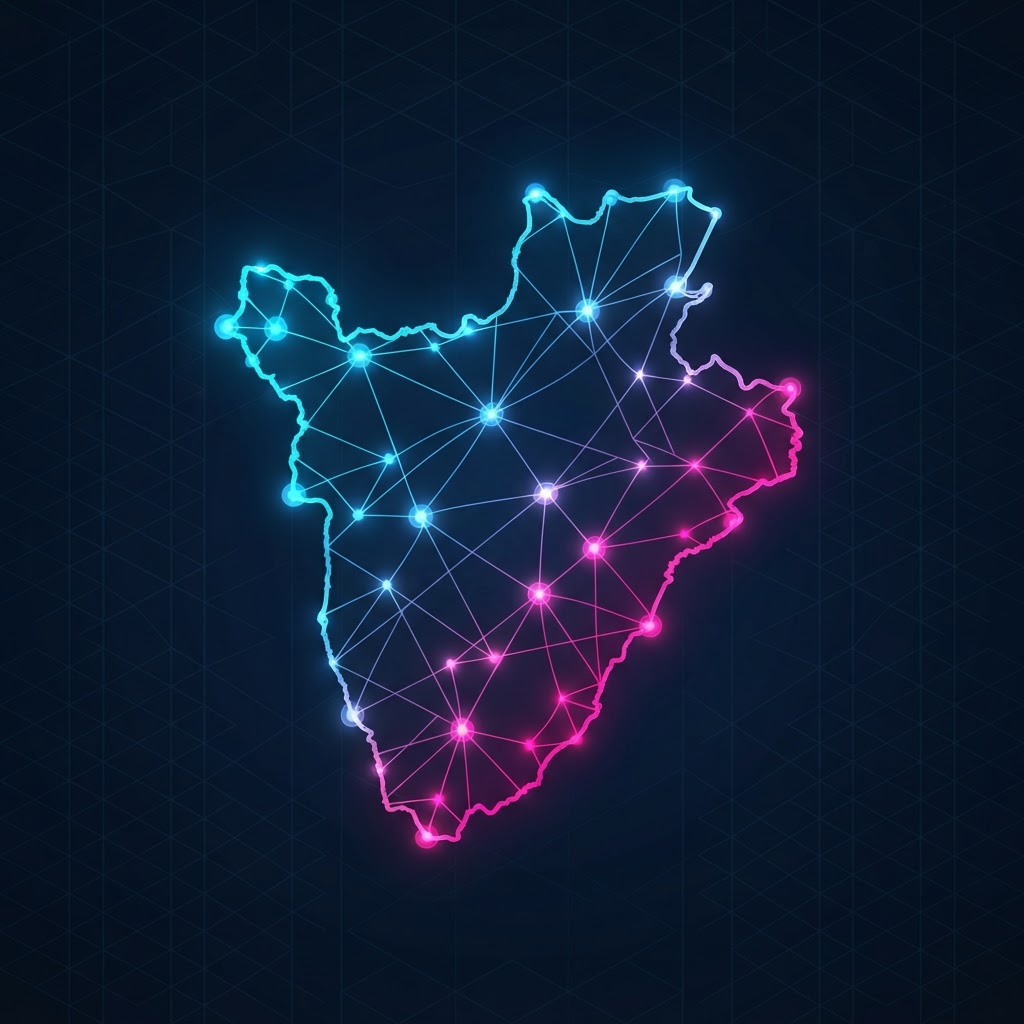 Carte digitale du Burundi — réseau d'agences
