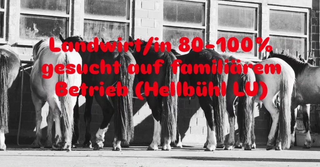 Stelleninserat Landwirt/in 80-100%