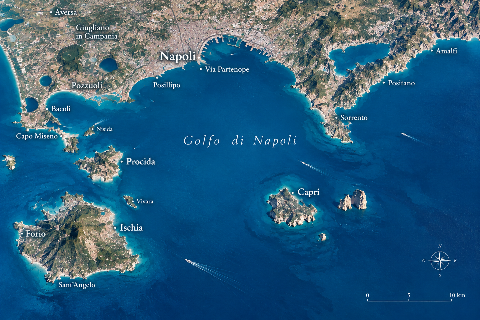 Mappa consegne iMarefritti — Golfo di Napoli