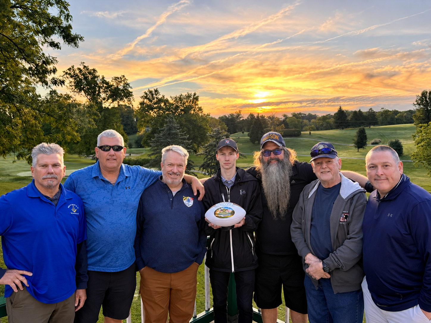 Lebanon Lodge brothers gathered at the 1st Annual Charity Golf Tournament at sunset