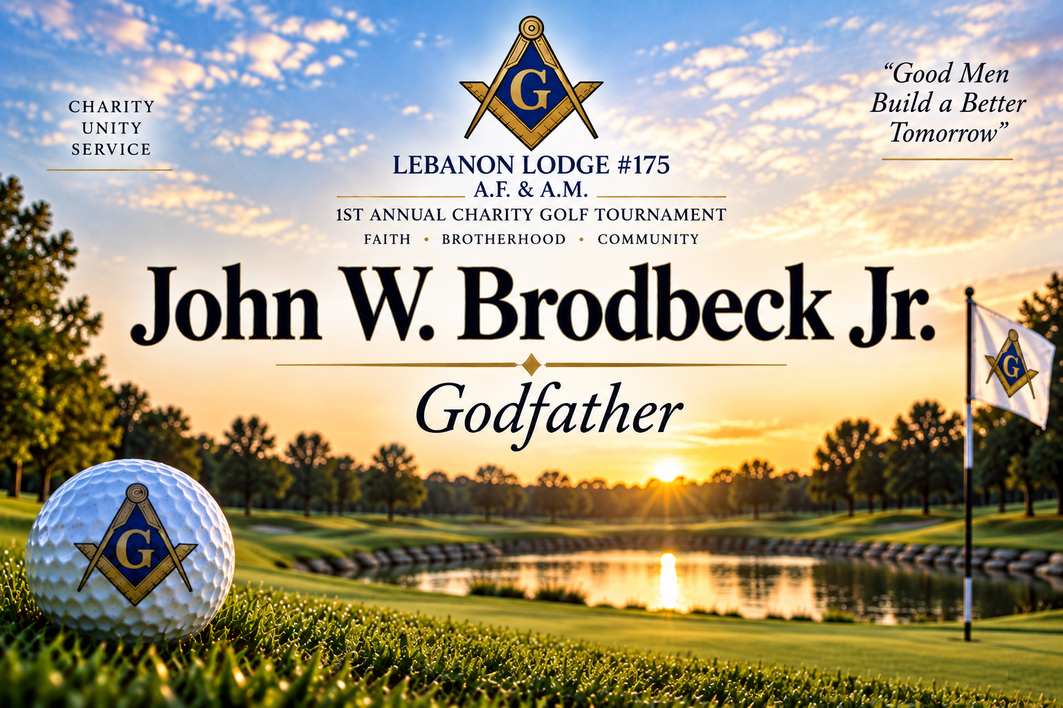 Sponsor sign for John W. Brodbeck Jr.