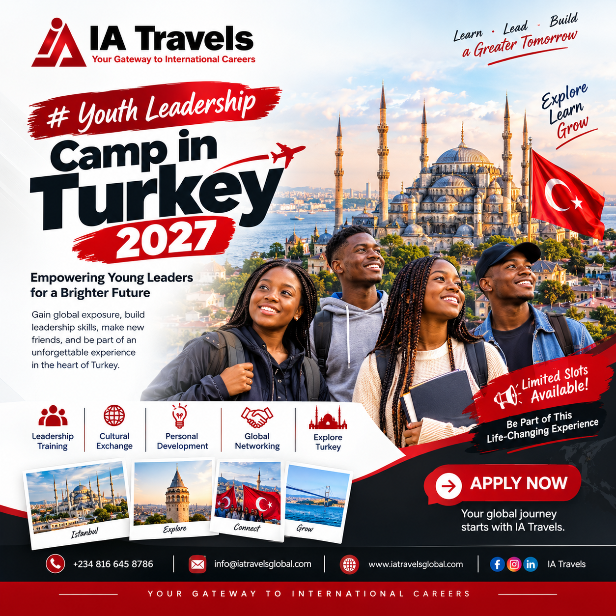 NextGen Youth Leadership Camp in Turkiye 2027 | Fully Funded